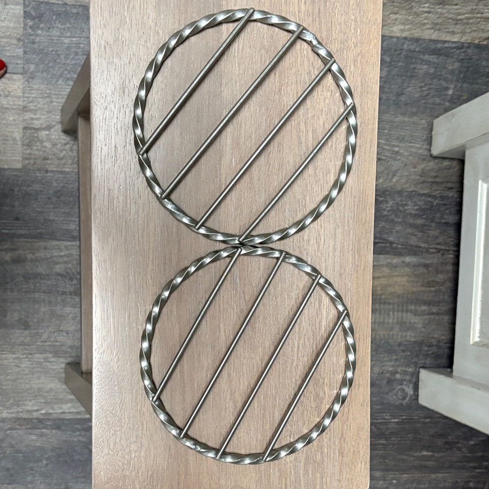 Corningware Silver Metal Trivets
